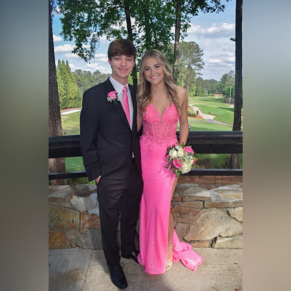 Flirt Prom & Pageant Amarra Pink Corset Prom Dress - Picture 4 of 15